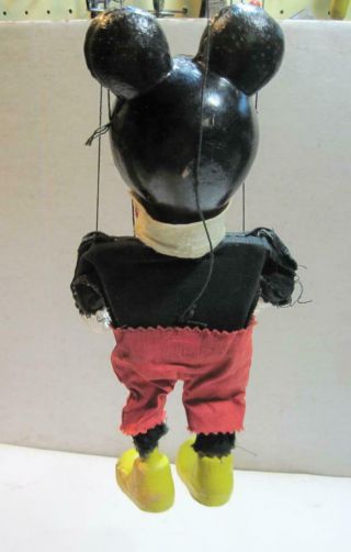 Vintage 1940s Walt Disney Mickey Mouse Marionette Composition String Puppet 3
