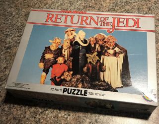 Star Wars Vintage 1983 Return Jedi Rotj Complete 70 Piece Jabba Palace Puzzle