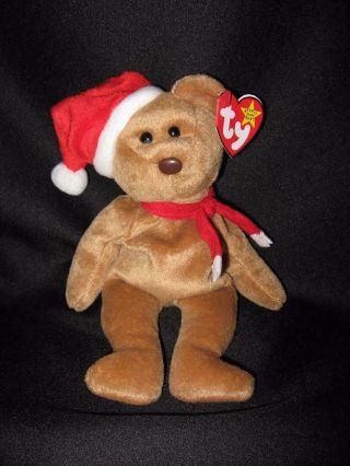 Nwt Ty 1997 Holiday Teddy Bear 8.  5 " Beanie Baby Plush Toy Collectible