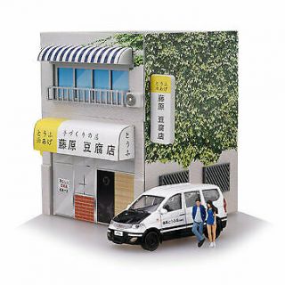 1/64 Initial D Tofu Shop With Led Light Yumebox Display Scene Tomica Diy Action