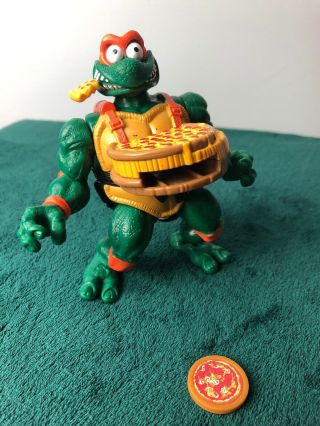1994 Teenage Mutant Ninja Turtles Pizza Tossin Mike Action Figure Vintage Tmnt