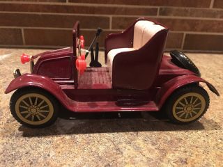 Vintage Friction Power Tin Toy Car Roadster Litho Made In Japan Rare Estate Find