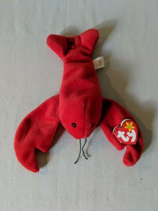 Retired Beanie Baby Pinchers The Lobster Style 4026 P.  V.  C.  Pellets 6 - 19 - 1993