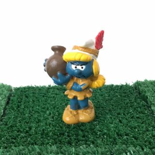 Smurfs Indian Smurfette 20167 Vintage Figure Toy 1983 Schleich Peyo