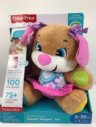 Fisher - Price Laugh and Learn Smart Stages Sis Puppy 75,  Songs & BRIGHT BEATS 2