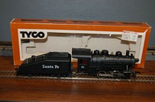 Vintage Tyco Ho Scale Lighted Santa Fe Shifter Steam Locomotive 238c