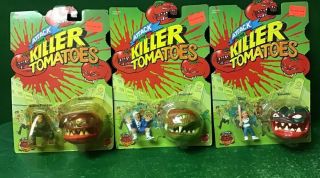 1991 Attack Of The Killer Tomatoes:wilbur,  Igor&chad Nic By Mattel