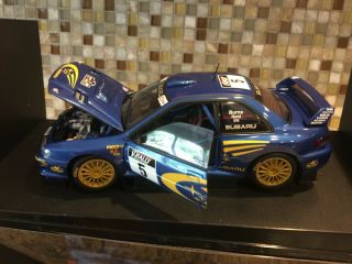 Rare Autoart Diecast Subaru Impreza Wrc 1999 Burns/reid V - Rally France 5 1/18