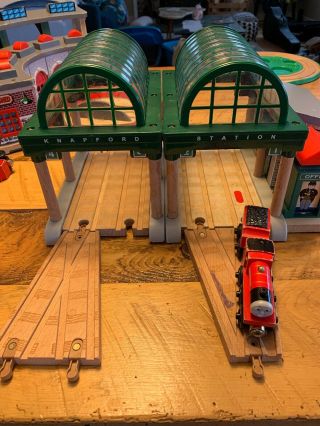 Thomas Wooden Railway Knapford Station Set [talking Railway Series} Rare