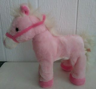 Dan Dee Dandee Pink Animated Walking Plush Stuffed Pony Horse 14 " Toy