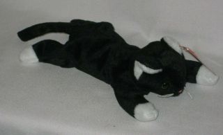 Ty Beanie Baby - Zip The Cat - Dob March 28,  1994,  Tush 1993 - Retired - Mwmt