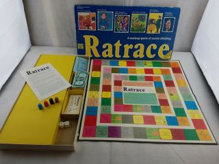 Vtg.  1970s Ratrace Rat Race Board Game Waddingtons