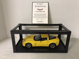 Htf Autoart 1/18 Chevrolet Corvette C6 Z06 Yellow Diecast Model Car 1/6000