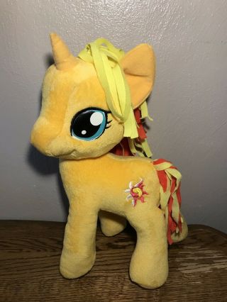 Rare My Little Pony 12” Sunset Shimmer Yellow Unicorn Hasbro Plush