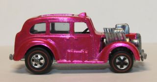 1970 Hot Wheels Redline Metallic Pink Cockney Cab W/black Interior Near
