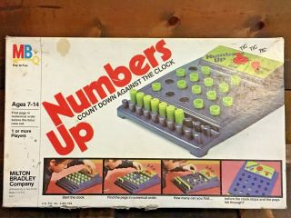 Vintage 1975 Milton Bradley Numbers Up Board Game Complete