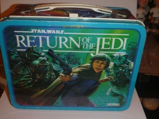 Kenner Vintage Star Wars Return Of The Jedi Lunchbox Thermos Great Shape Gift