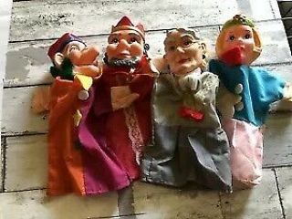 4 Vintage Hand Puppets From Mr Rogers Neighborhood