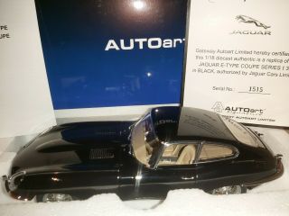 Autoart 1/18 Jaguar E - Type Coupe Series I 3.  8 Black 73611
