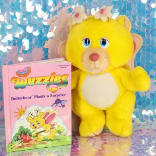 Wuzzles Butterbear 13 " Butterfly Bear Plush,  Book Disney Hasbro Softies G397