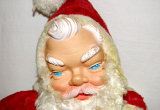 Vintage RUSHTON Rubber Face Plush Stuffed SANTA CLAUS Christmas 3
