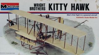 Monogram 1:39 Wright Brothers Kitty Hawk Plastic Aircraft Model Kit 6824uy
