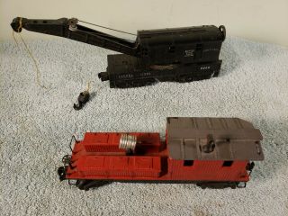 Lionel 2460 Bucyrus - Erie Wreck Crane And Crane Tender With Operating Floodlight