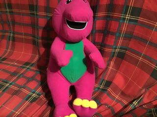 Vintage 16” Playskool 1992/1996 Purple Dinosaur Barney Plush Talking Singing