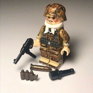 World War 2 Us Army Soldier Military Minifigure With Mp40