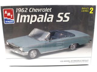 1962 Chevrolet Impala Ss Convertible Amt Ertl 1:25 8209 Unbuilt Model Kit