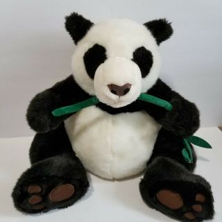 Fao Schwarz 18 " Panda Bear Plush With Bamboo Stalk Toys R Us 2011 Big Large