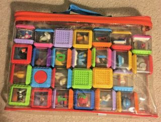 26 Fisher Price Peek A Boo Alphabet Blocks Letters A To Z Complete Set W/ Bag