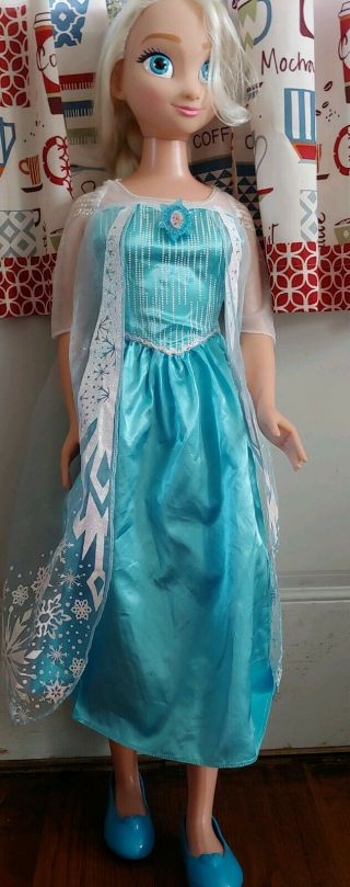 Elsa My Size Doll 3 Ft Tall Disney Frozen Life Size Clothing Shoes Euc