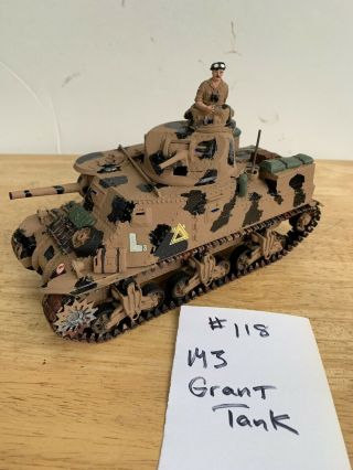 Built 1/35 M3 Grant Tank Painted Detailed