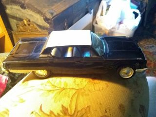 Amt Corp.  1960 Ford Galaxie Friction Model Car Black & White