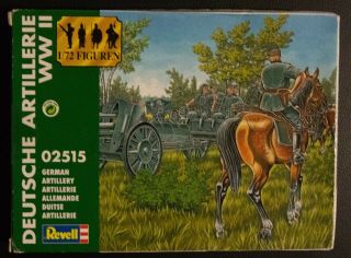 Revell 1;72 Scale Wwii German Army Horse Drawn 105mm Artillery Plastic Kit