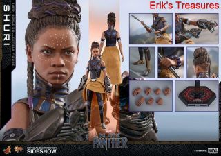 Hot Toys Black Panther Shuri 1/6 Scale Figure Mms501 Brown Shipper
