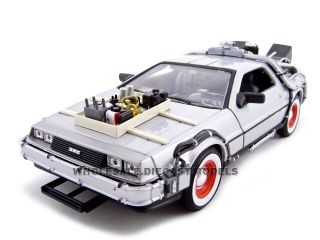 Broken Delorean " Back To The Future 3 " 1:24 Diecast Model Car By Welly 22444