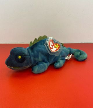 Ty Beanie Baby Iggy The Iguana Dob August 12,  1997 Mwmt