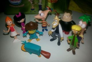 Israel 2013 Mini Figures Phineas Ferb Icecream Bar Promo Complete Set Of 9 Rare