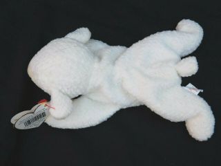 Ty Beanie Baby Fleece Lamb DOB - March 21,  1996 2