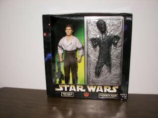 Star Wars 1998 Potf 12 " Han Solo Prisoner & In Carbonite Block Nib