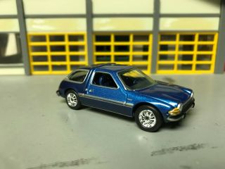 1/64 77 Amc Pacer/tu - Tone Blue/blue Int With A 6 Cyl.  With Rubber Tires