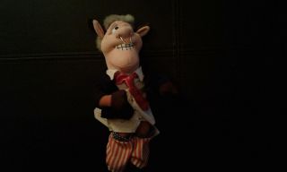 Vintage Bull Clinton Meanie Babies Twisted Toys Plush - Infamous Series