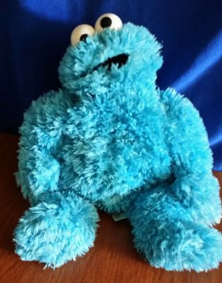 Sesame Street Place Cookie Monster 16 " Plush Soft Hand Puppet Move Mouth