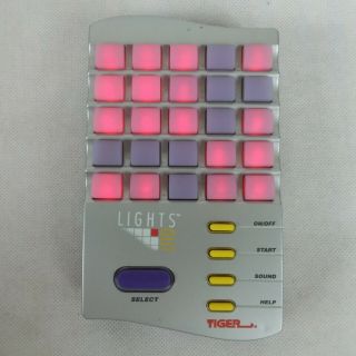 Lights Out Tiger Electronic Handheld Game Vintage 1995