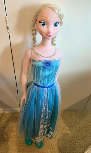 Elsa Frozen 38” My Size Doll Disney Princess Lifesize 3 Ft Tall Jakks Pacific