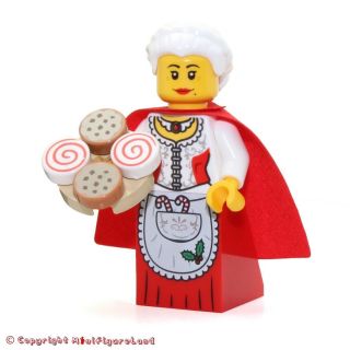 Lego Holiday Minifigure - Mrs.  Claus (with Cookie & Candy Cane Plate) Set 10245