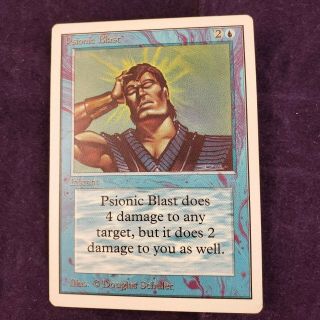 Psionic Blast Unlimited Mtg / Nm Or Better 93/94 See Photos Of Card