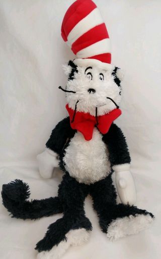 Dr.  Seuss Cat In The Hat Soft Plush Toy Stuffed Manhattan Toy Co.  2002 Euc 20 "